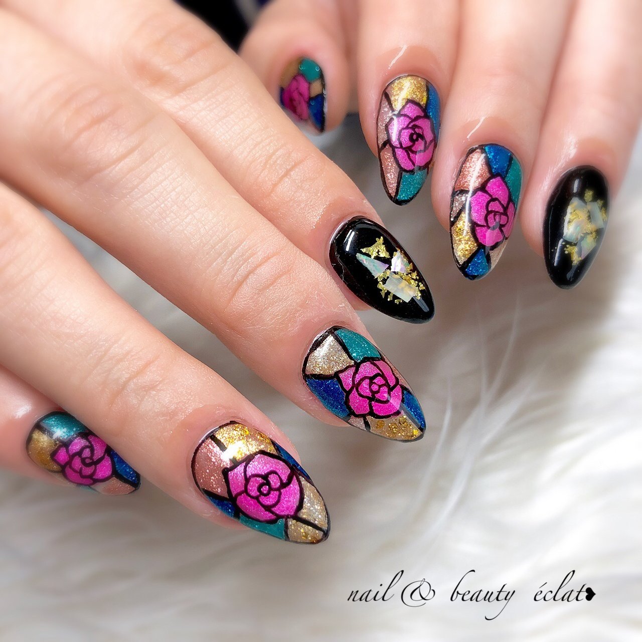 カラフル ビビッド Nail Beauty Eclat のネイルデザイン No ネイルブック