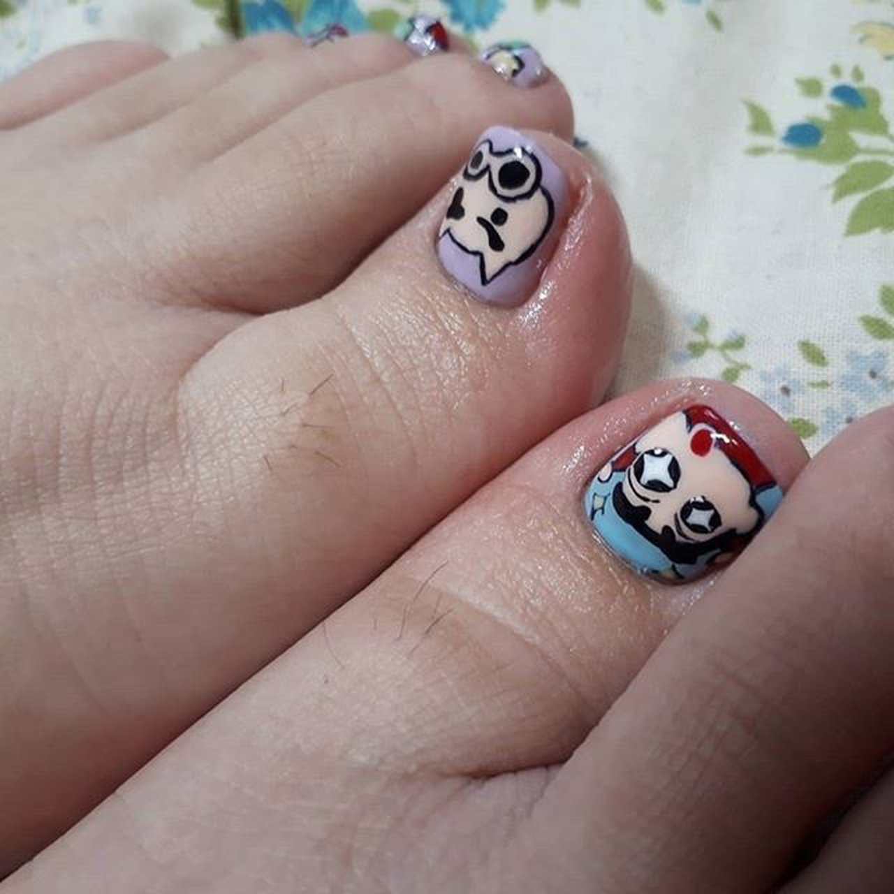 オールシーズン フット キャラクター パステル カラフル Snowのネイルデザイン No 424 ネイルブック