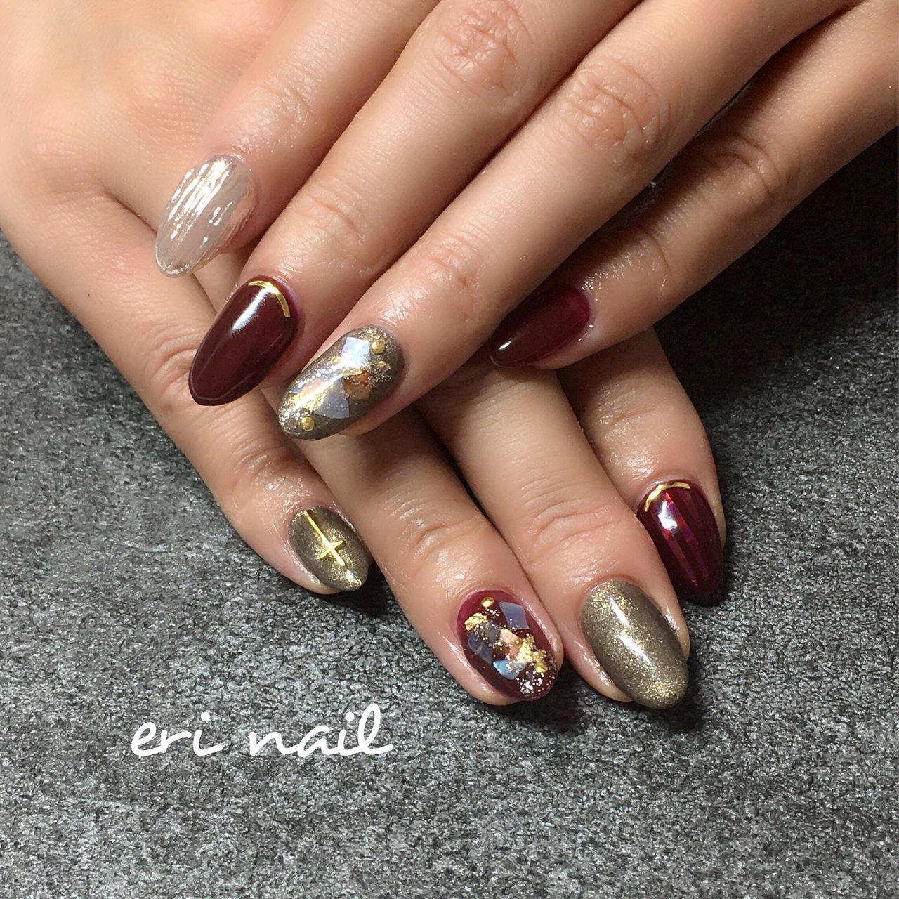 夏 秋 ハンド シェル ミラー 名古屋市天白区 自宅ネイルサロン Eri Nailのネイルデザイン No ネイルブック