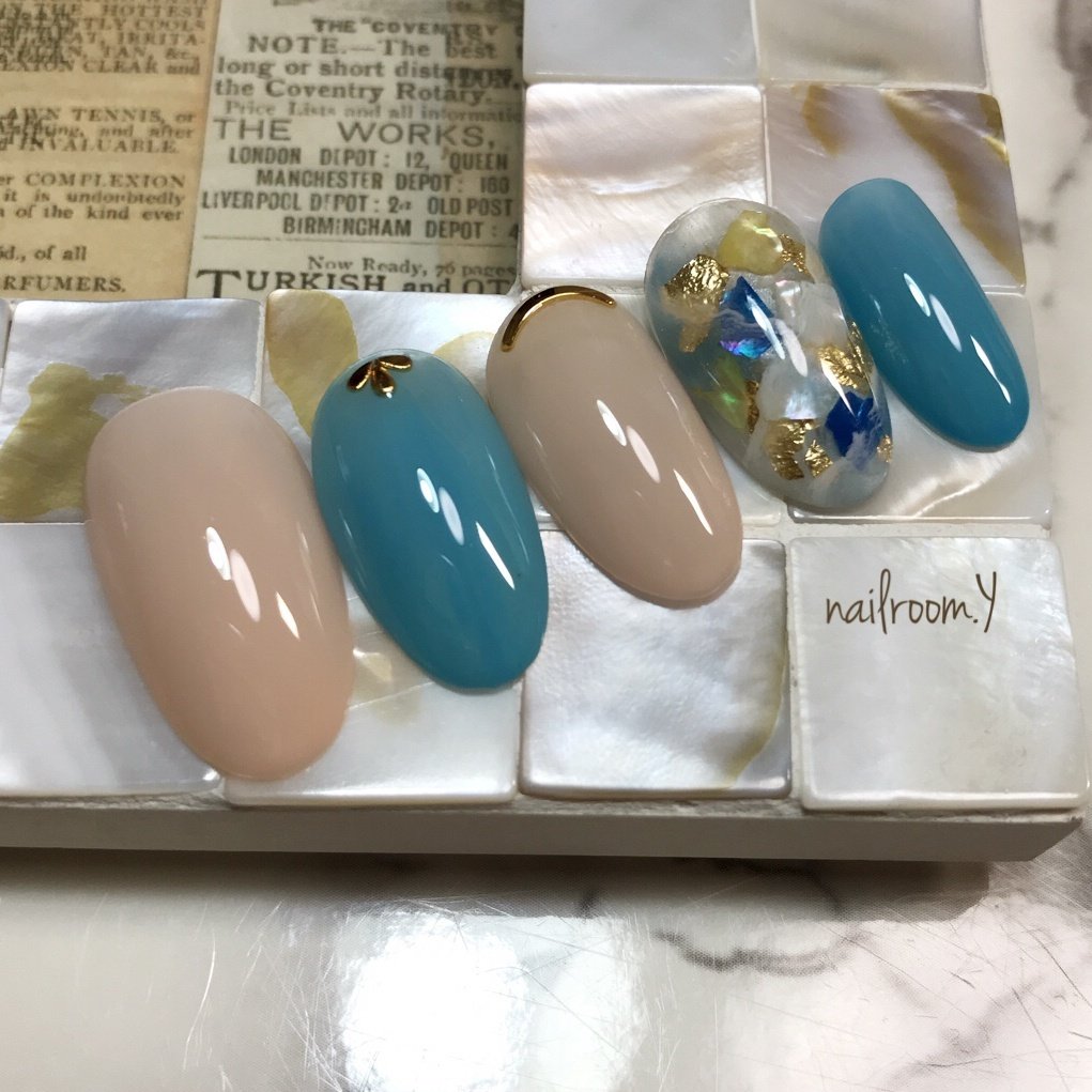 夏 海 リゾート ハンド シェル Nailroom Yのネイルデザイン No ネイルブック