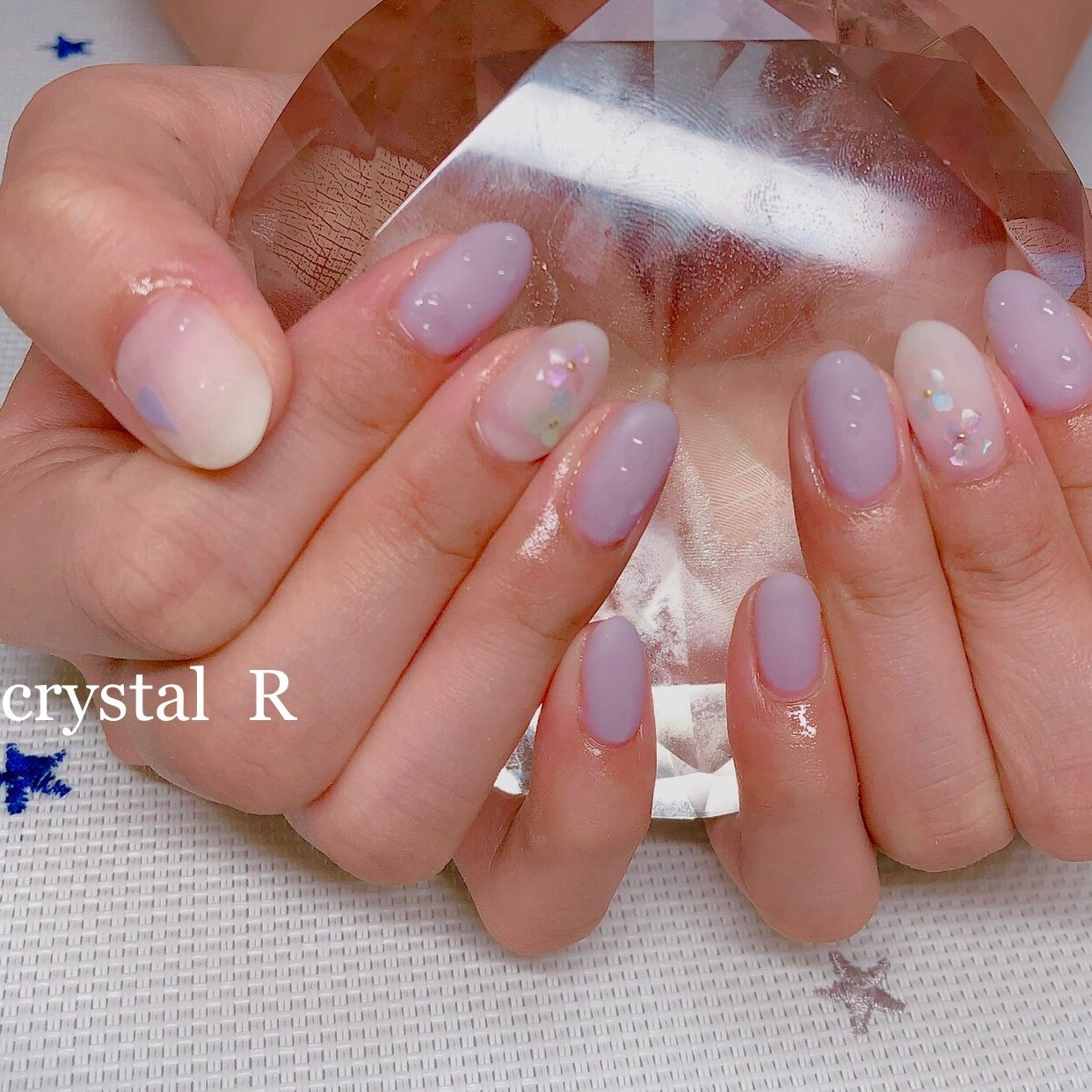 夏 梅雨 デート 女子会 シンプル Crystal R Nail Salon のネイルデザイン No ネイルブック