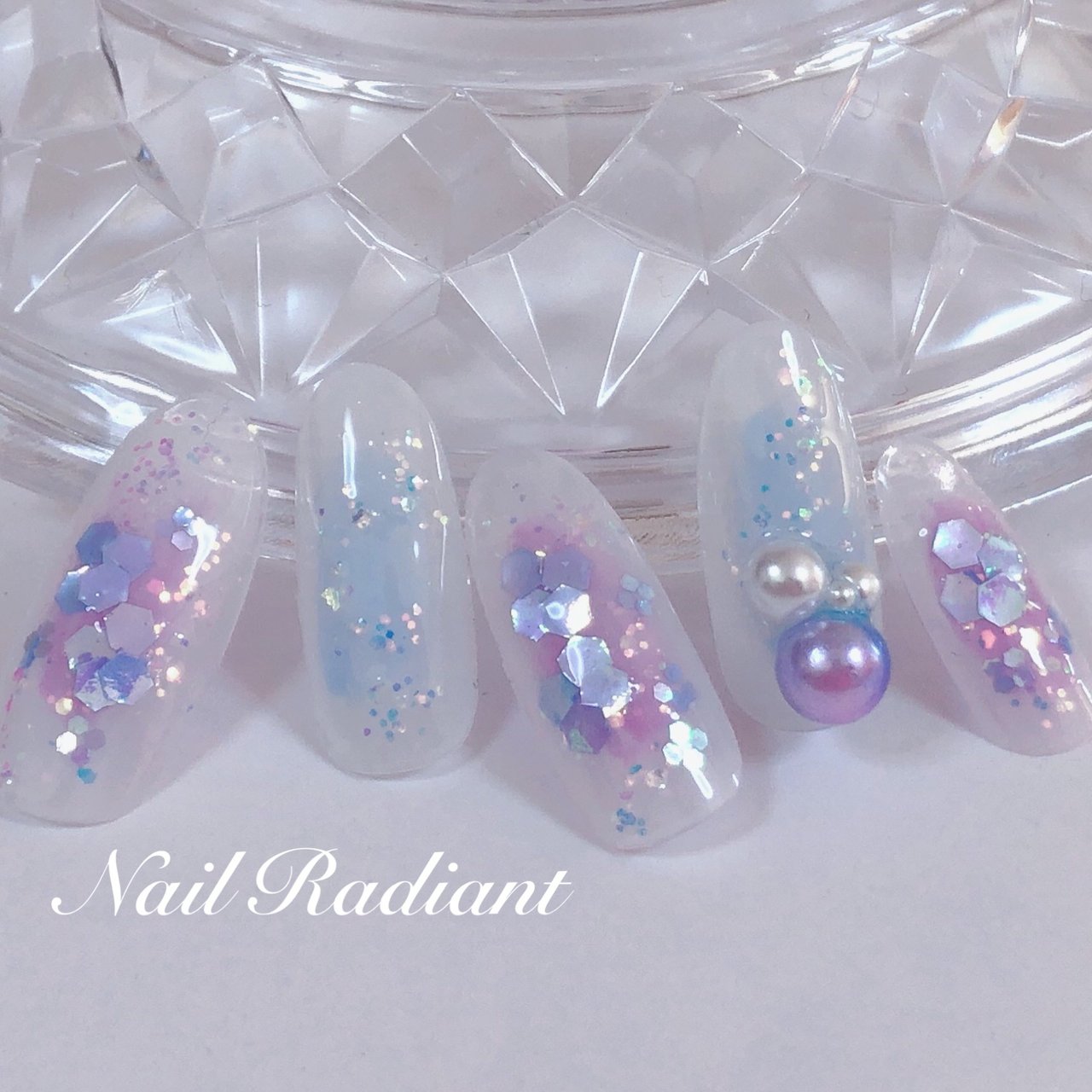 夏 梅雨 浴衣 ハンド ホログラム Nailradiantのネイルデザイン No ネイルブック