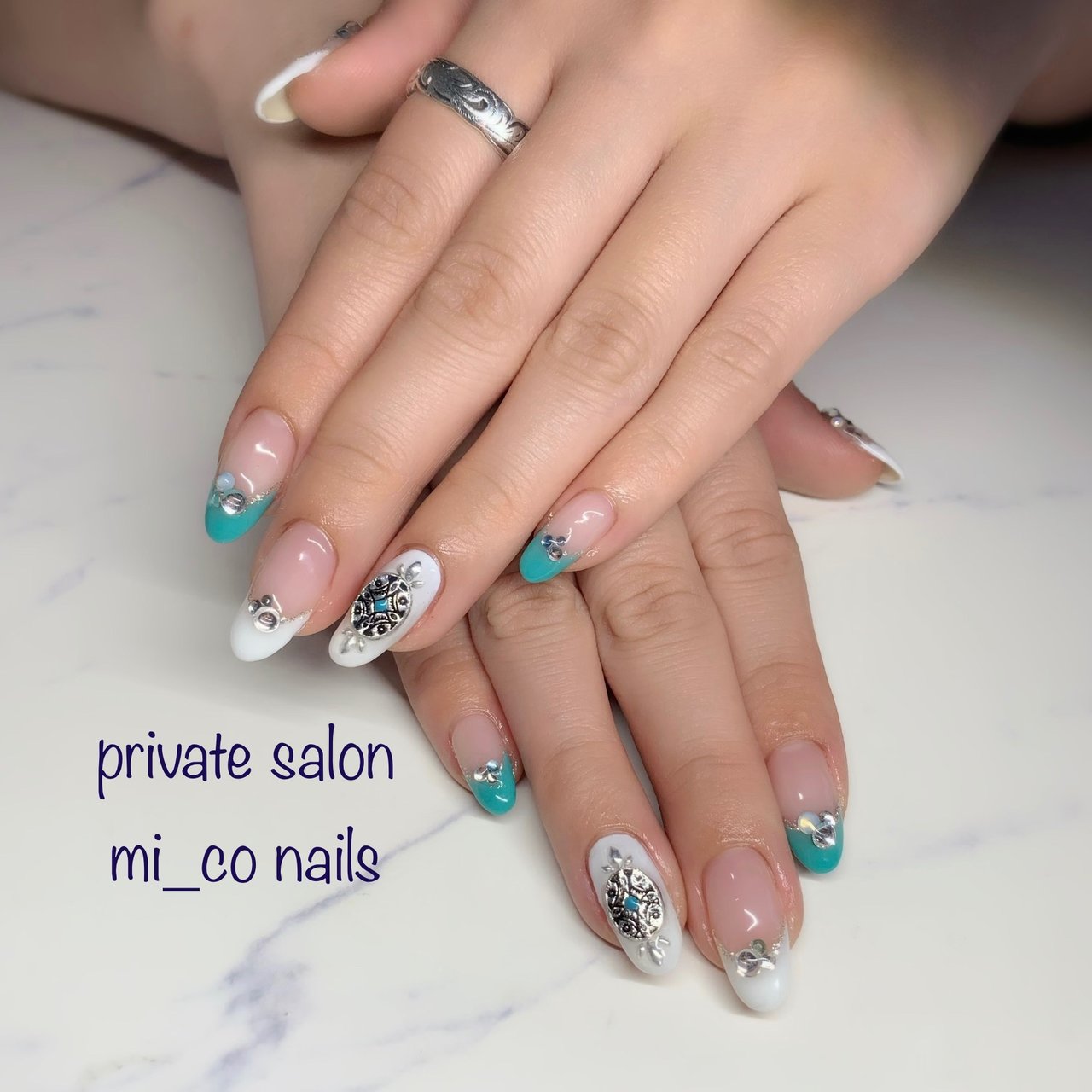 夏 オールシーズン 海 パーティー ハンド みぃこのネイルデザイン No ネイルブック