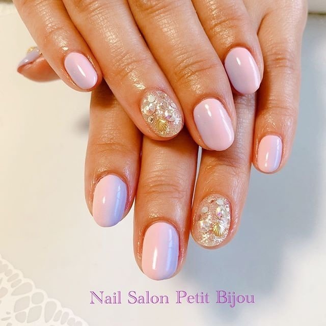 春 夏 リゾート オフィス ハンド Nail Salon Petit Bijouのネイルデザイン No ネイルブック