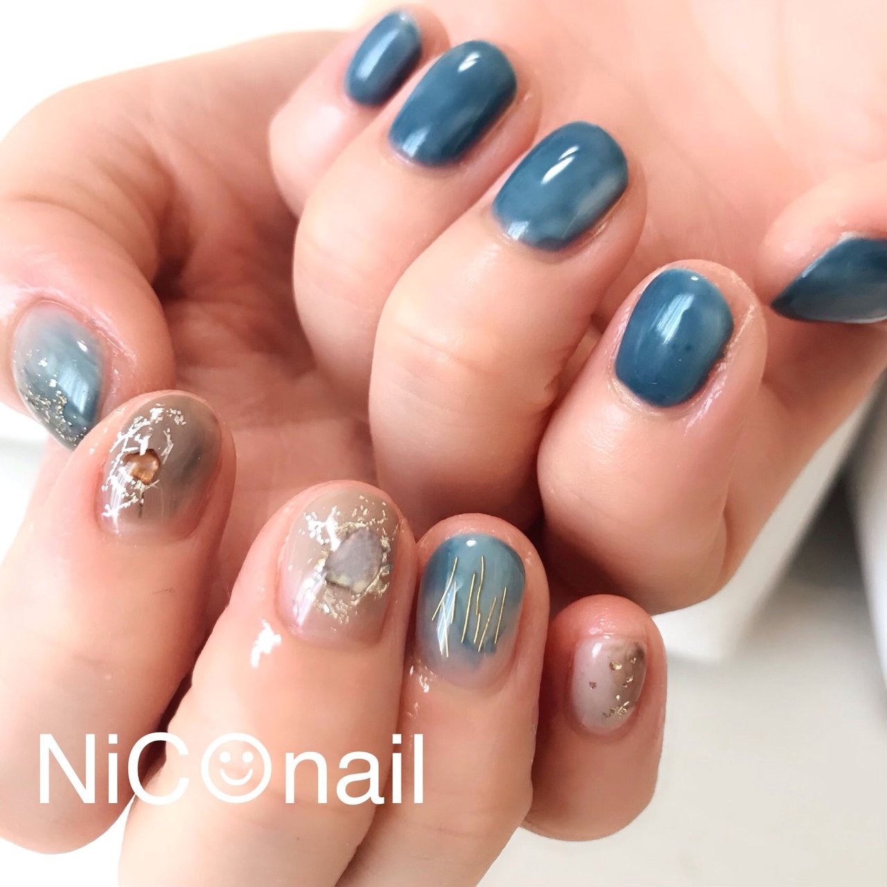 夏 ハンド シェル ニュアンス ワイヤー Koimomiのネイルデザイン No ネイルブック