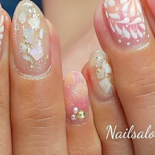 #アートし放題 #ストーン乗せ放題 #夏ネイル #シェル #夏 #七夕 #海 #リゾート #ハンド #ラメ #フラワー #シェル #ミディアム #ゴールド #シルバー #カラフル #ジェルネイル #お客様 #nailsalon_cheer #ネイルブック