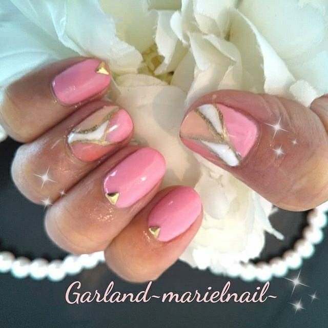 春 夏 浴衣 デート ハンド Garland Marielnailのネイルデザイン No ネイルブック
