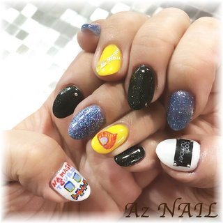 キャラクター ロック カラフルのネイルデザイン ネイルブック