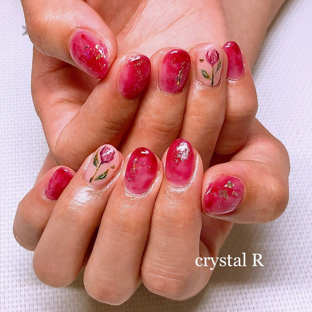 春 夏 浴衣 女子会 ハンド Crystal R Nail Salon のネイルデザイン No ネイルブック