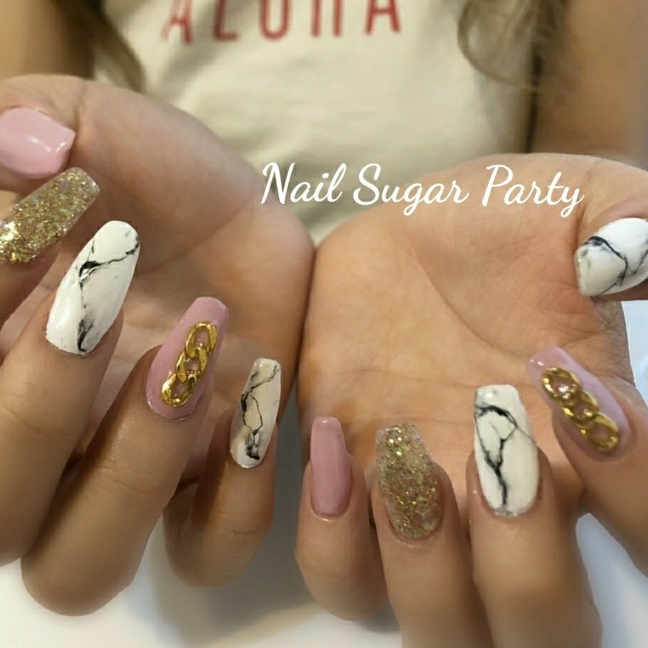 オールシーズン 海 リゾート ライブ 大理石 Nail Sugar Party ﾈｲﾙｼｭｶﾞｰﾊﾟｰﾃｨ のネイル デザイン No ネイルブック