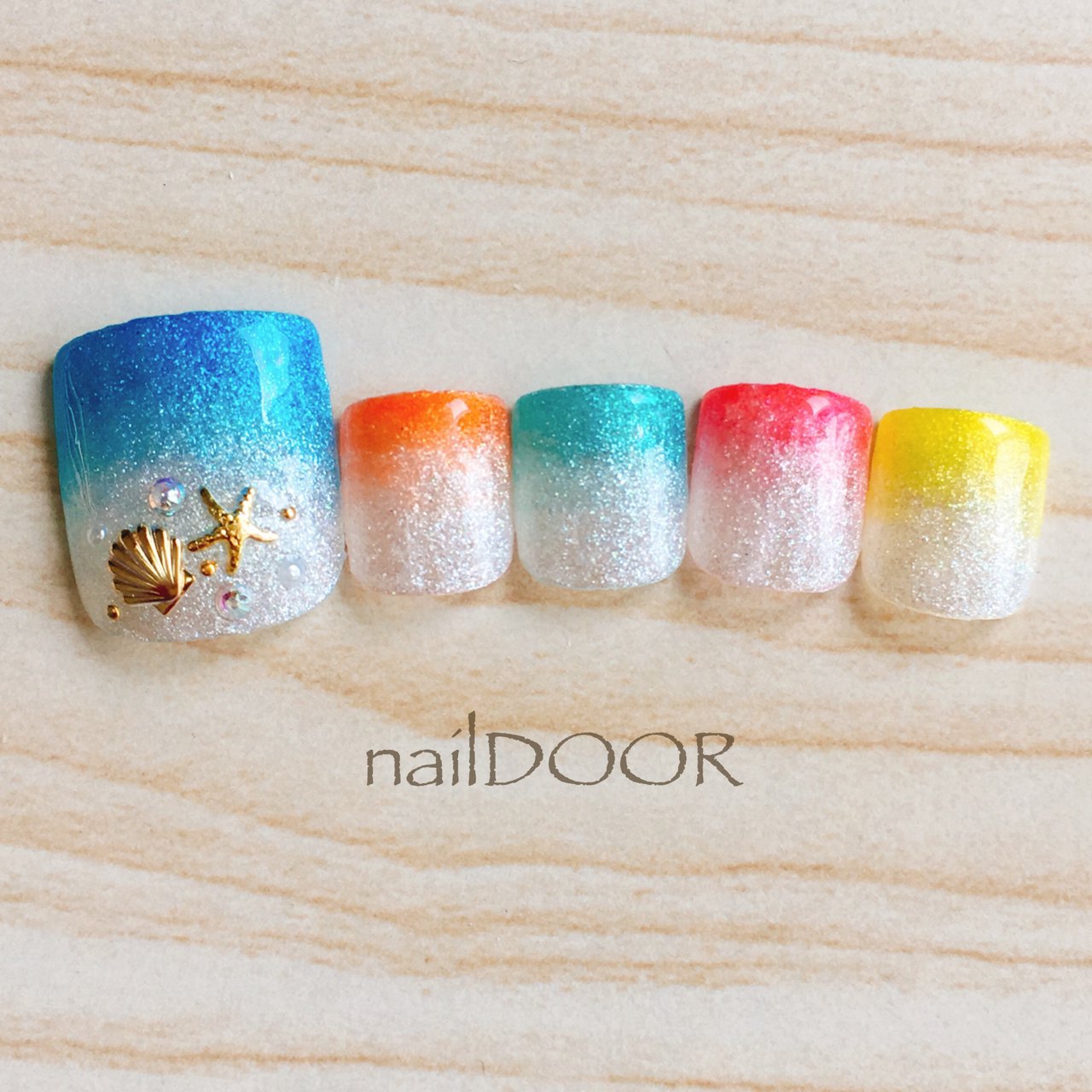 夏 海 リゾート 浴衣 フット Naildoorのネイルデザイン No ネイルブック