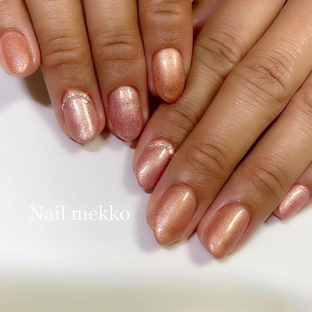 ハンド シンプル ワンカラー ピンク オレンジ Nail Mekkoのネイルデザイン No ネイルブック