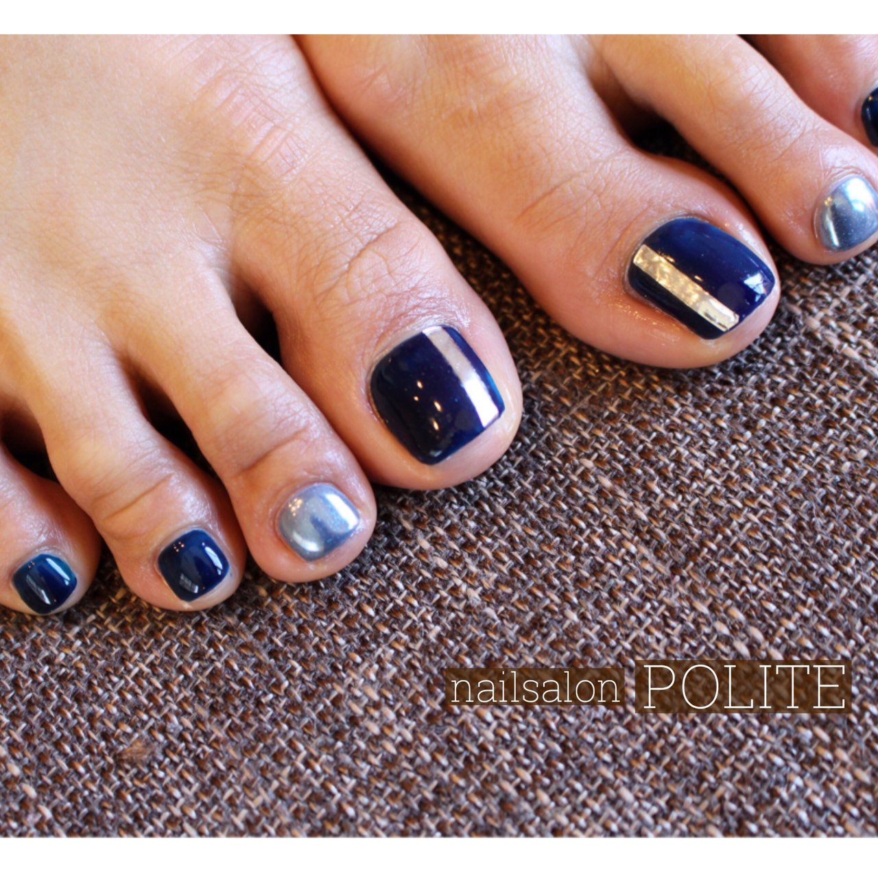 夏 オールシーズン フット ワンカラー ミラー Nailsalon Politeのネイルデザイン No ネイルブック