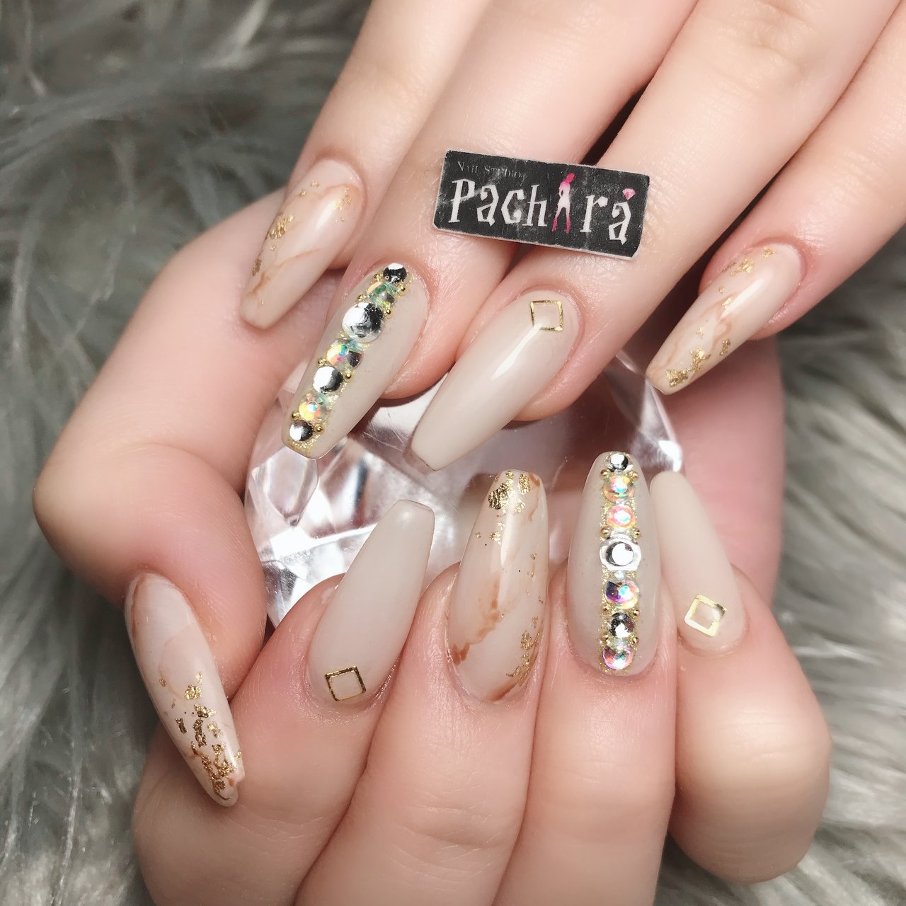 クリア ベージュ ゴールド Pachiraのネイルデザイン No ネイルブック