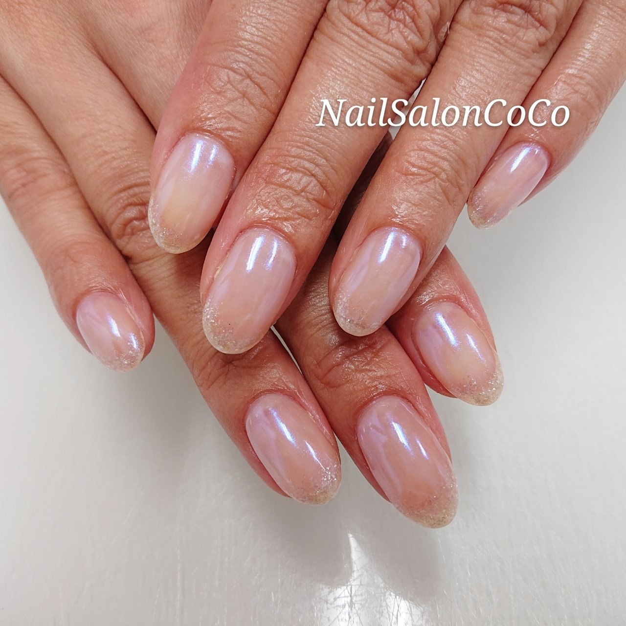 夏 ハンド ラメ ワンカラー オーロラ Nailsaloncocoのネイルデザイン No ネイルブック