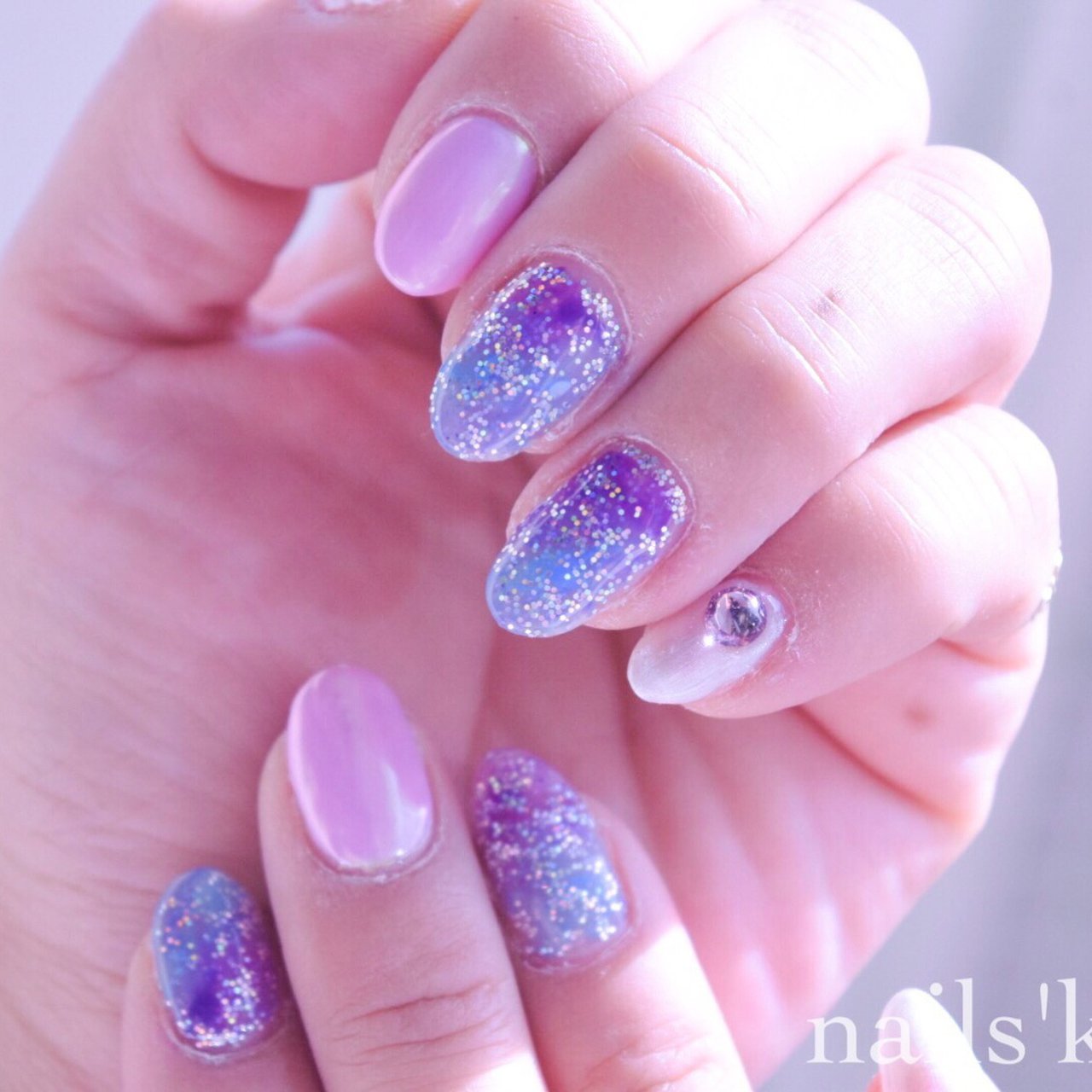 夏 海 浴衣 ハンド ラメ Nails Kazuのネイルデザイン No ネイルブック