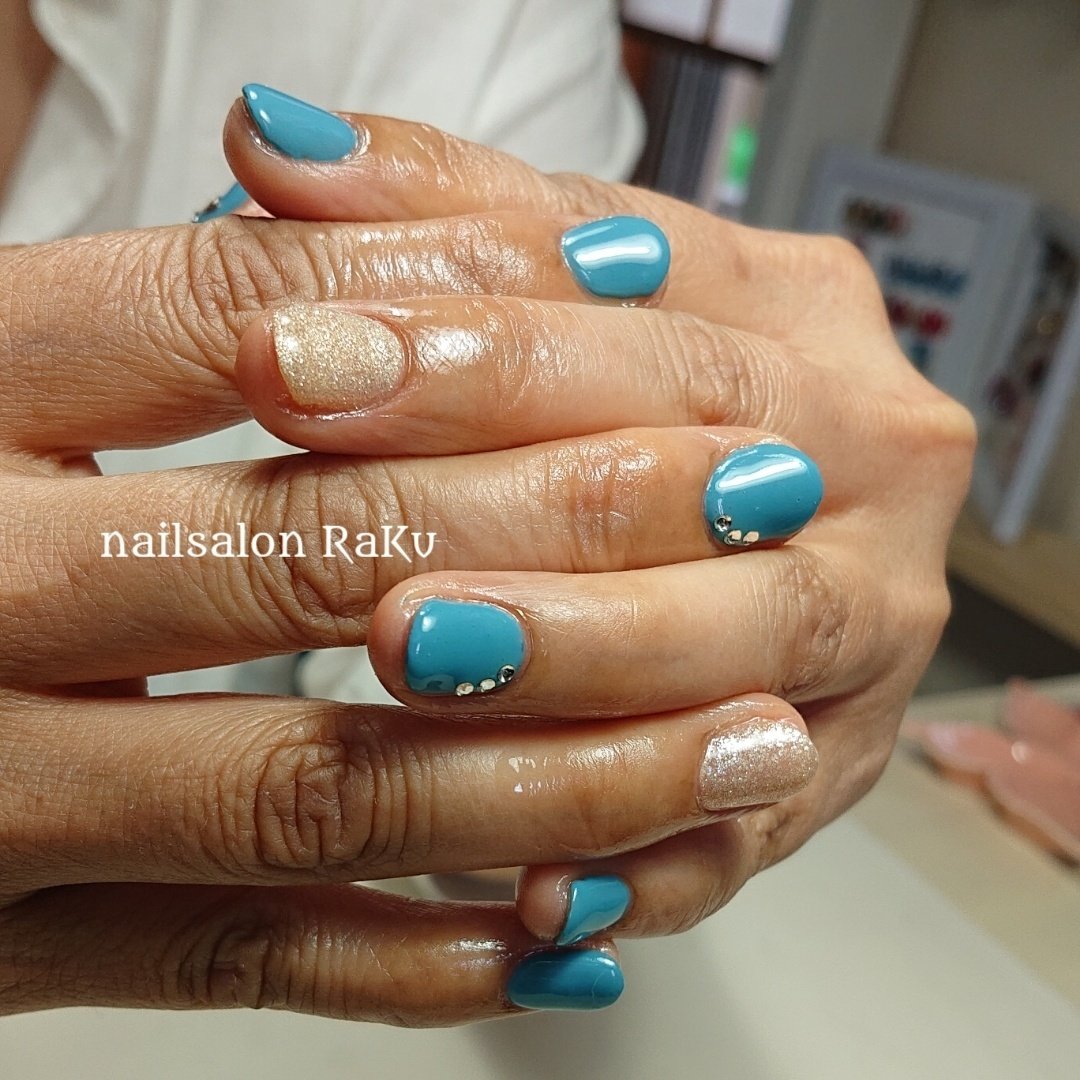 オールシーズン ハンド シンプル ショート ベージュ Nailsalon Raku