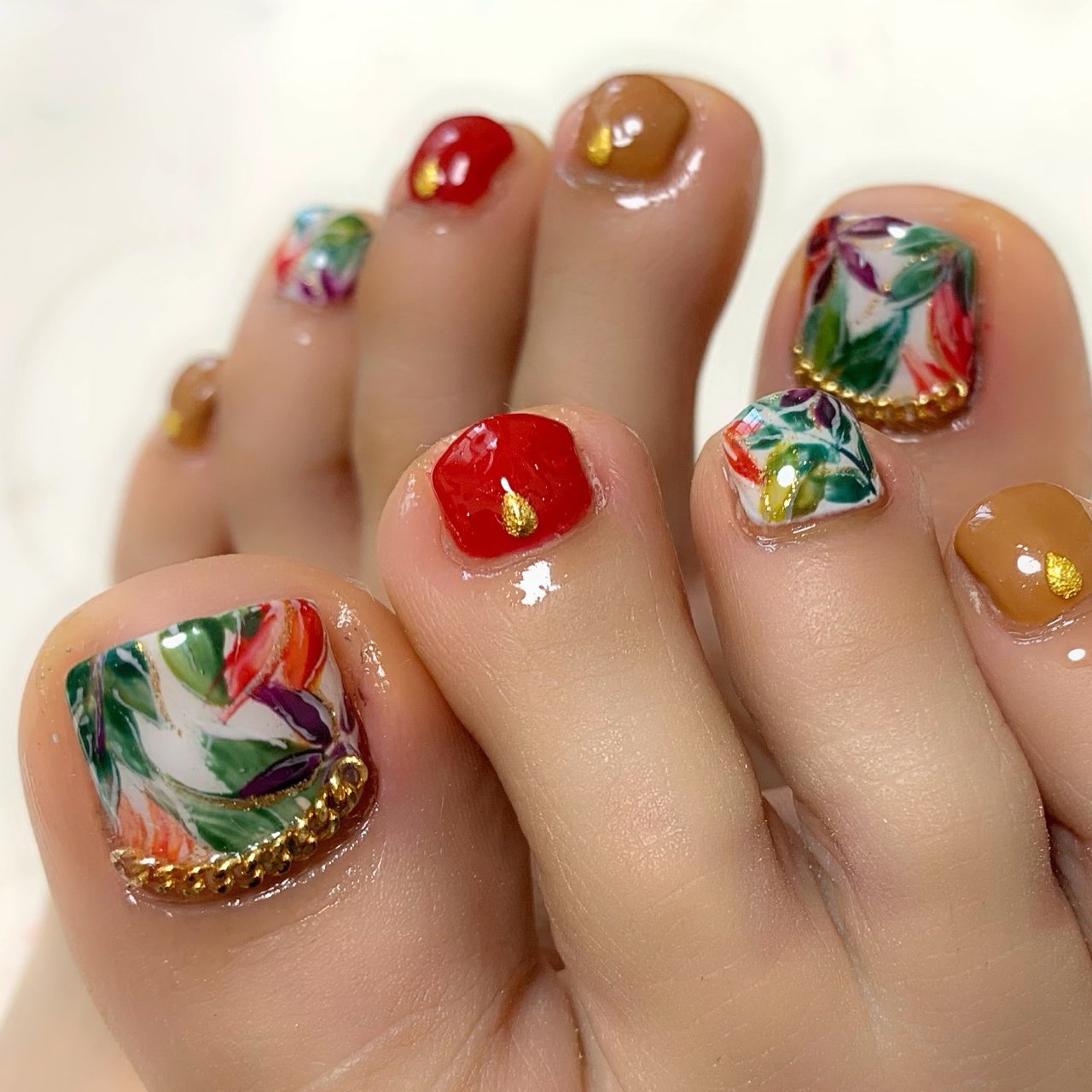 夏 旅行 海 リゾート フット Nailsalonchanceのネイルデザイン No ネイルブック