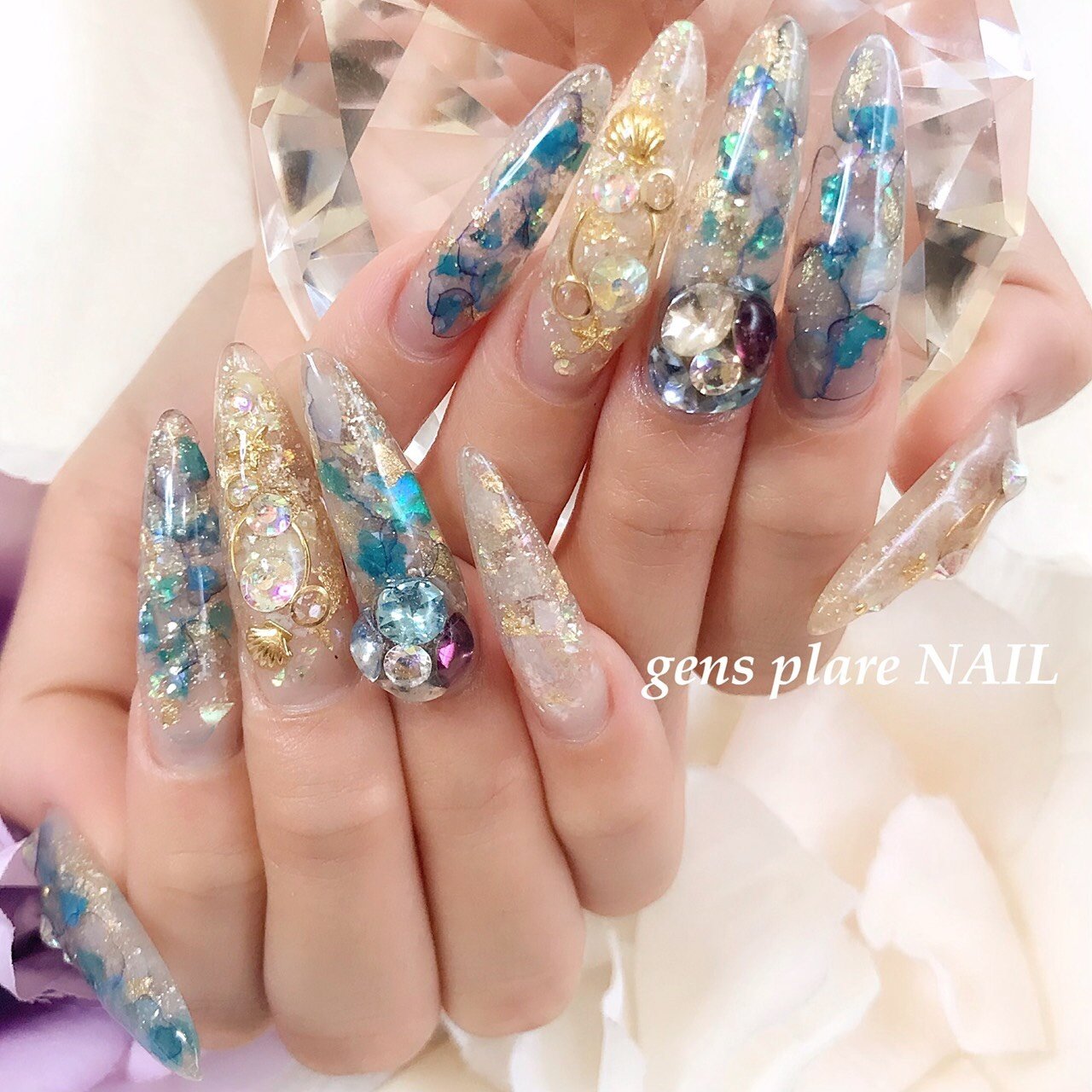 夏 海 リゾート 浴衣 ハンド Gpnail Sayakaのネイルデザイン No ネイルブック