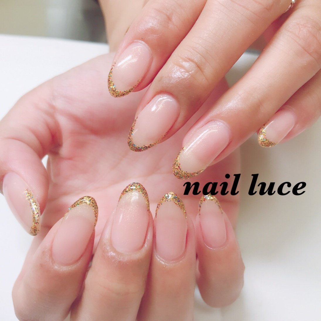 夏オフィスハンドシンプルフレンチ Nail Luce ネイル ルーチェの