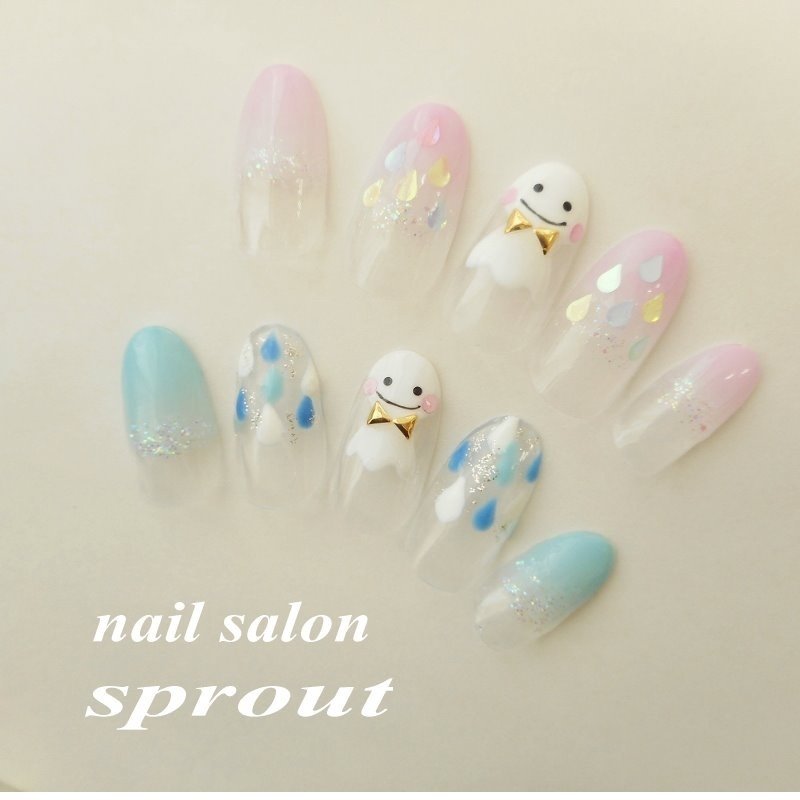 梅雨 デート 女子会 ハンド グラデーション Nailsalon Sprout 池袋のネイルデザイン No ネイルブック