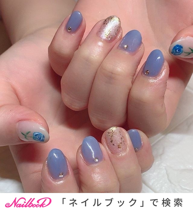 M-STYLE ネイルアート筆 青 M-STYLE ネイルアート筆 青 M-STYLE ネイルアート筆 青 - ネイル