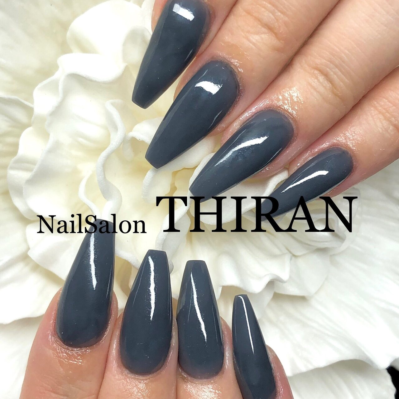 オールシーズン ハンド シンプル ワンカラー ロング Nailsalon Thiranのネイルデザイン No ネイルブック