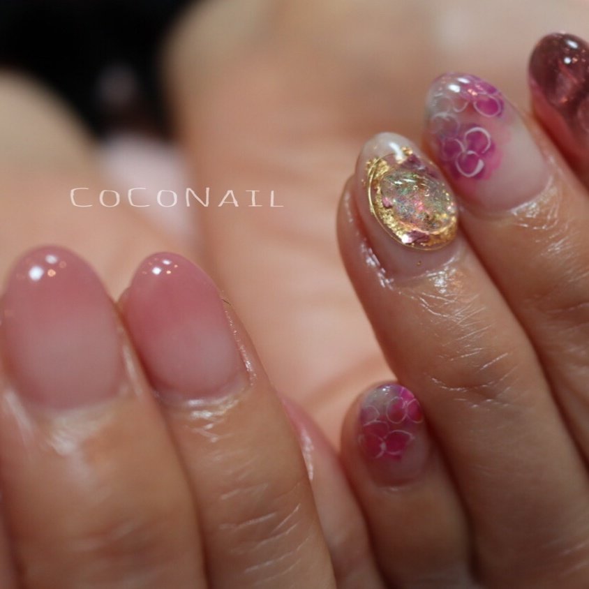 オールシーズン ハンド ミディアム クリア ジェル Coconailのネイルデザイン No ネイルブック