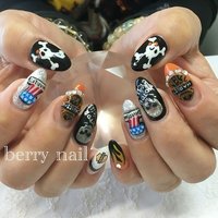 ドクロネイルのネイルデザイン ネイルブック
