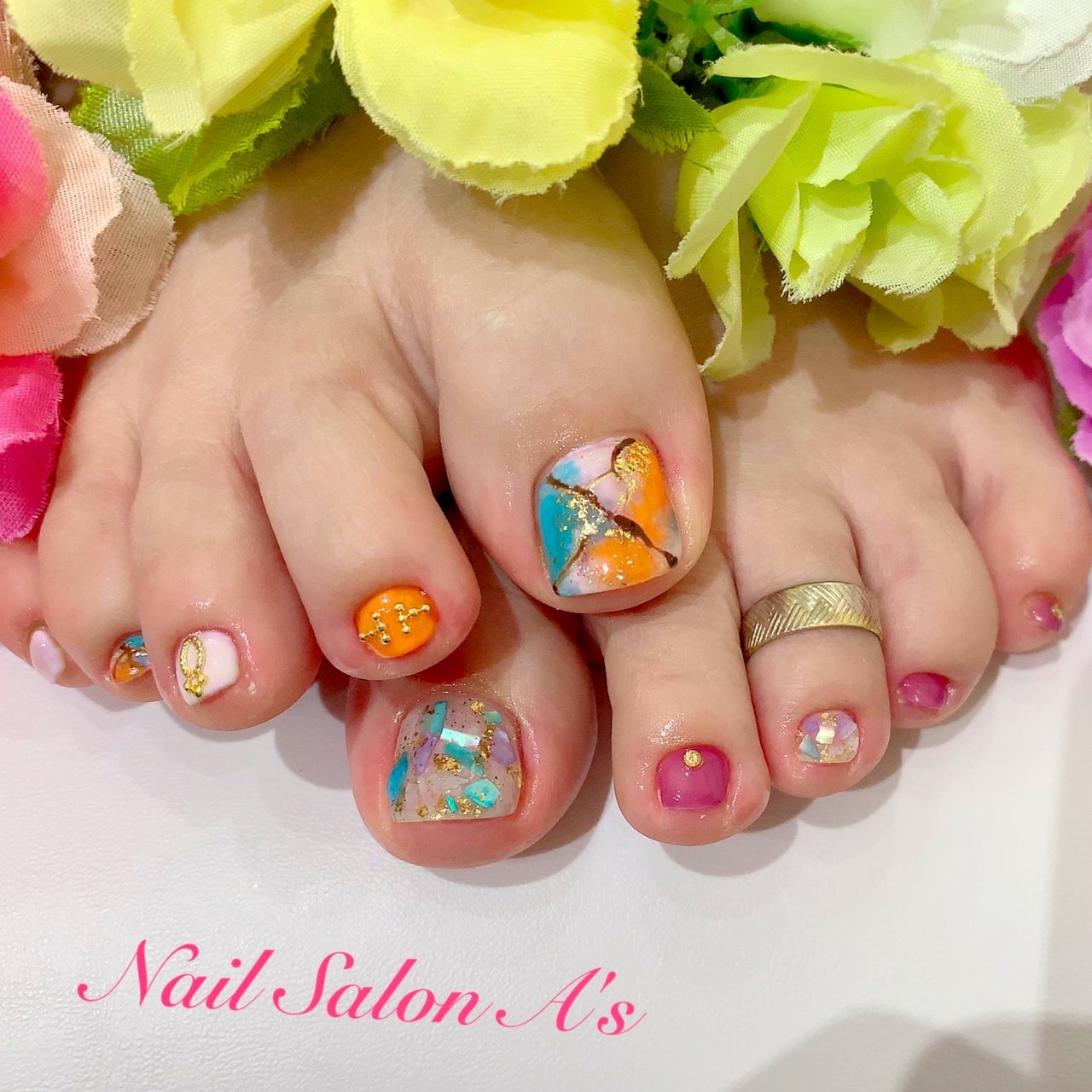 夏 旅行 海 リゾート フット Nailasのネイルデザイン No ネイルブック