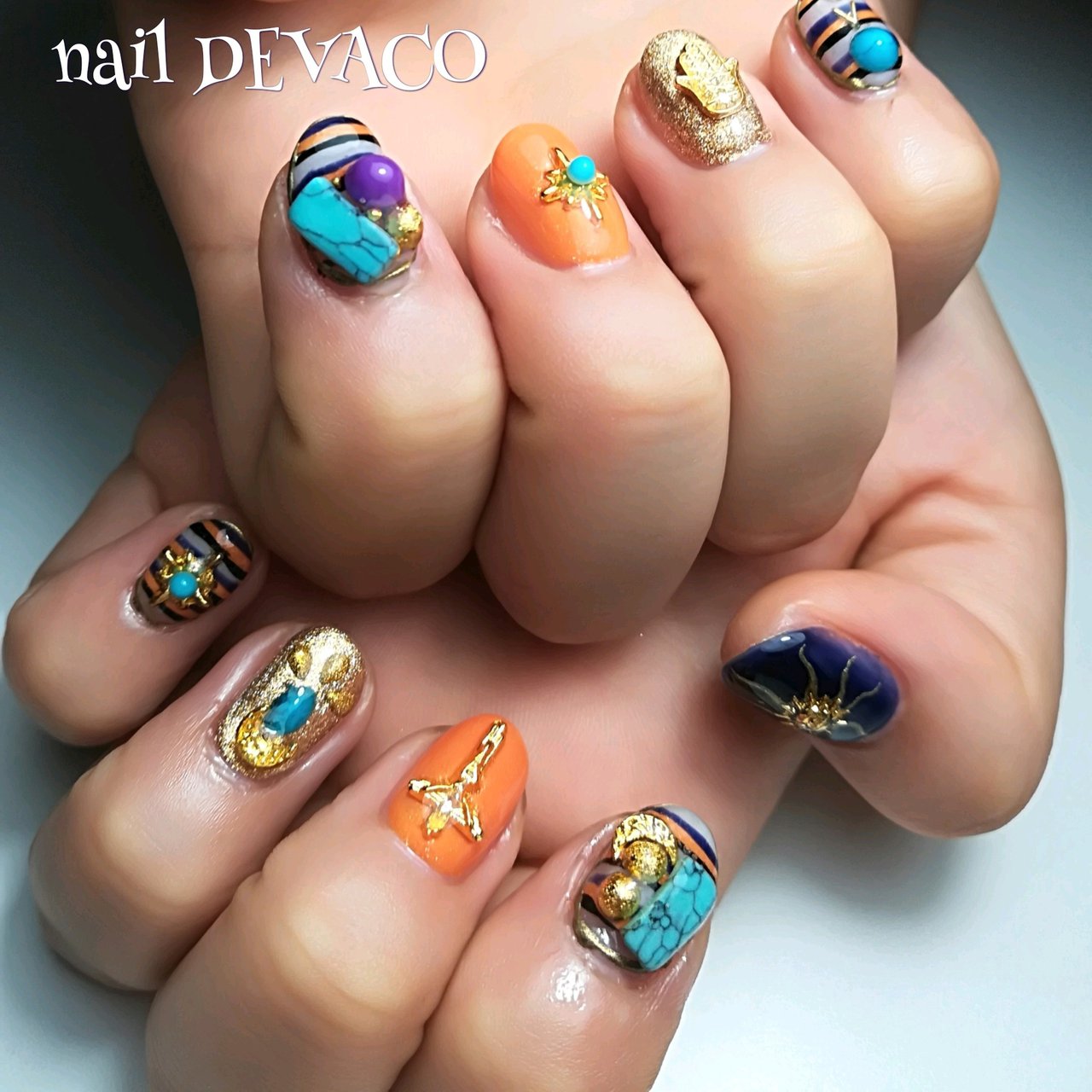 オールシーズン ハンド エスニック ネイティブ ボヘミアン 999naildevacoのネイルデザイン No ネイルブック