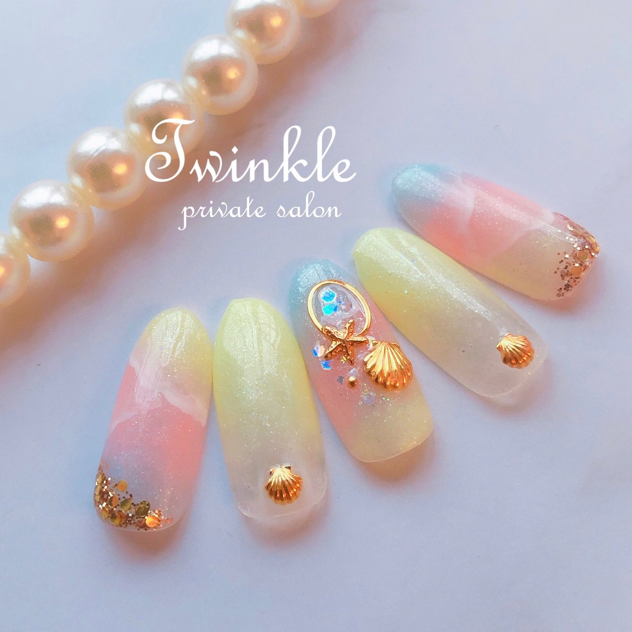 夏 海 リゾート デート ハンド Nail Salon Twinkleのネイルデザイン No ネイルブック