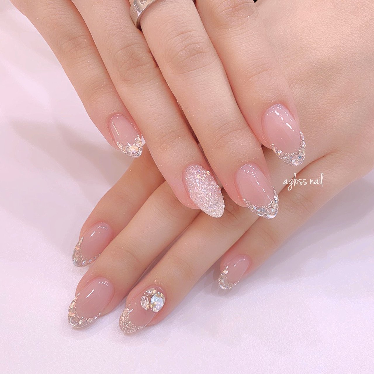 オールシーズン リゾート オフィス ブライダル ハンド Agloss Nailのネイルデザイン No ネイルブック