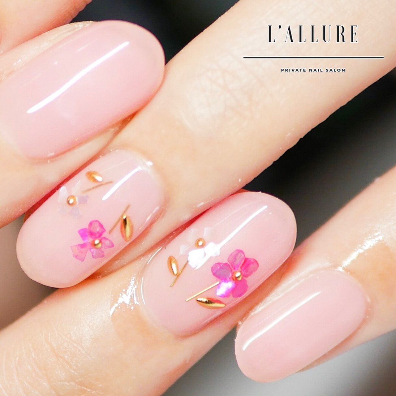 春 オールシーズン シンプル ワンカラー フラワー Nail Salon Lallure のネイルデザイン No ネイルブック