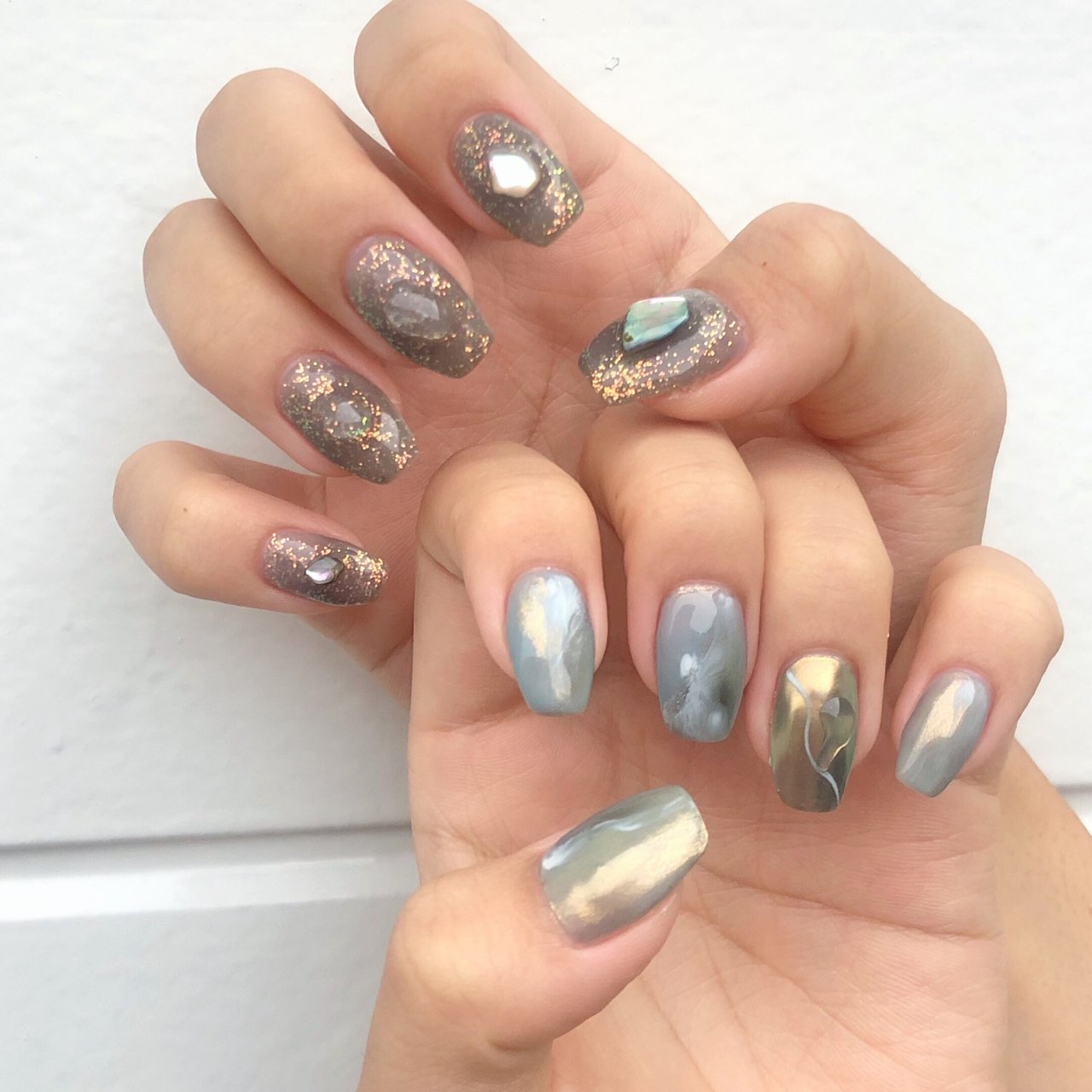 夏 梅雨 ハンド ラメ ワンカラー Nail Room Shimmer シマー のネイルデザイン No ネイルブック