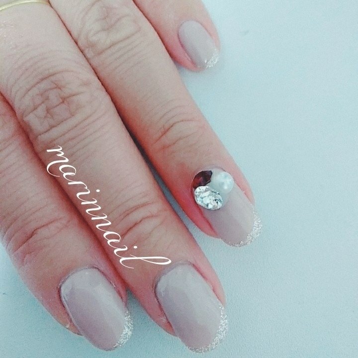 ブライダル パーティー 女子会 シンプル ラメ Marinnailのネイルデザイン No ネイルブック