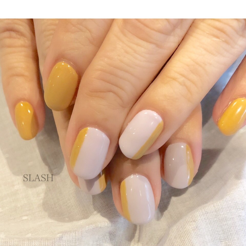 春 夏 ハンド ワンカラー ショート Slash Nail Tsukiyamaのネイルデザイン No ネイルブック
