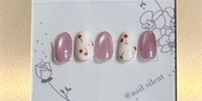 大人可愛いチェリーネイル🍒 × 上品マグネットネイル💗