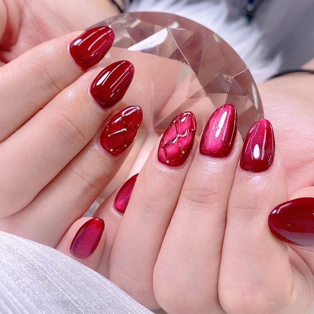 冬のマグネットデザインご紹介｜NAIL SALON MEILI｜ネイルブック