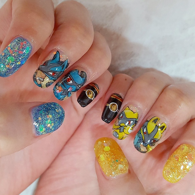35nail キャラネイル 痛ネイル 手書きアート 淵野辺 町田のネイルサロン 淵野辺のネイルサロン ネイルブック