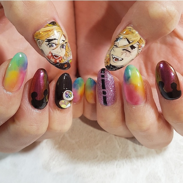 35nail キャラネイル 痛ネイル 手書きアート 淵野辺 町田のネイルサロン 淵野辺のネイルサロン ネイルブック