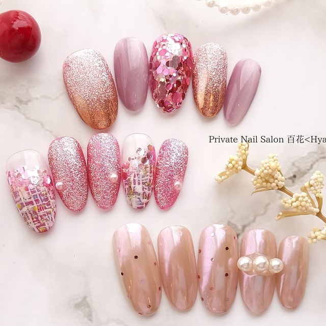 ハンドメイドサロン 夏/ハンド/ヨーヨー - 花音サロンのネイルデザイン[No.8950457